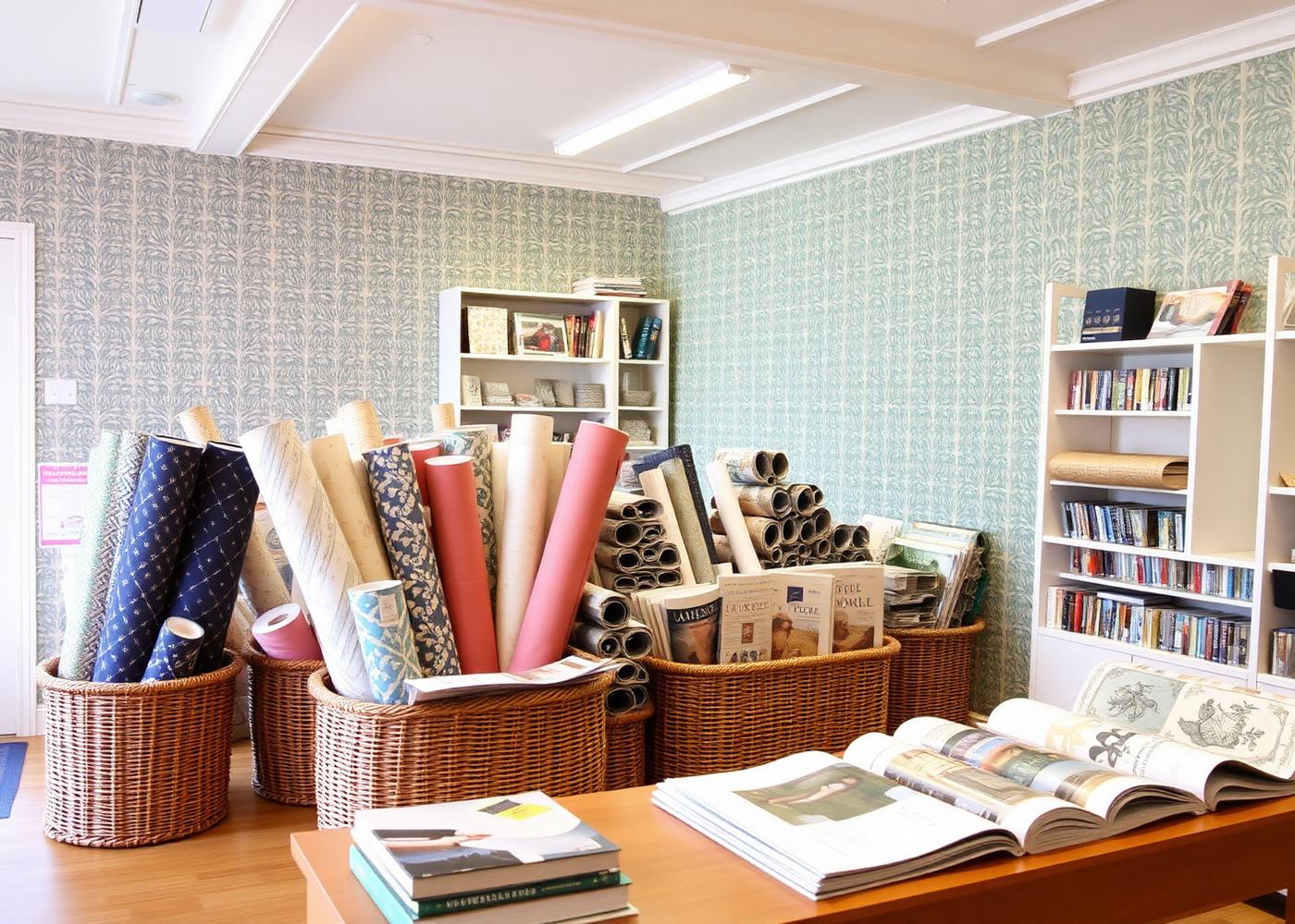 Wallpaper sample library inside the KASA studio